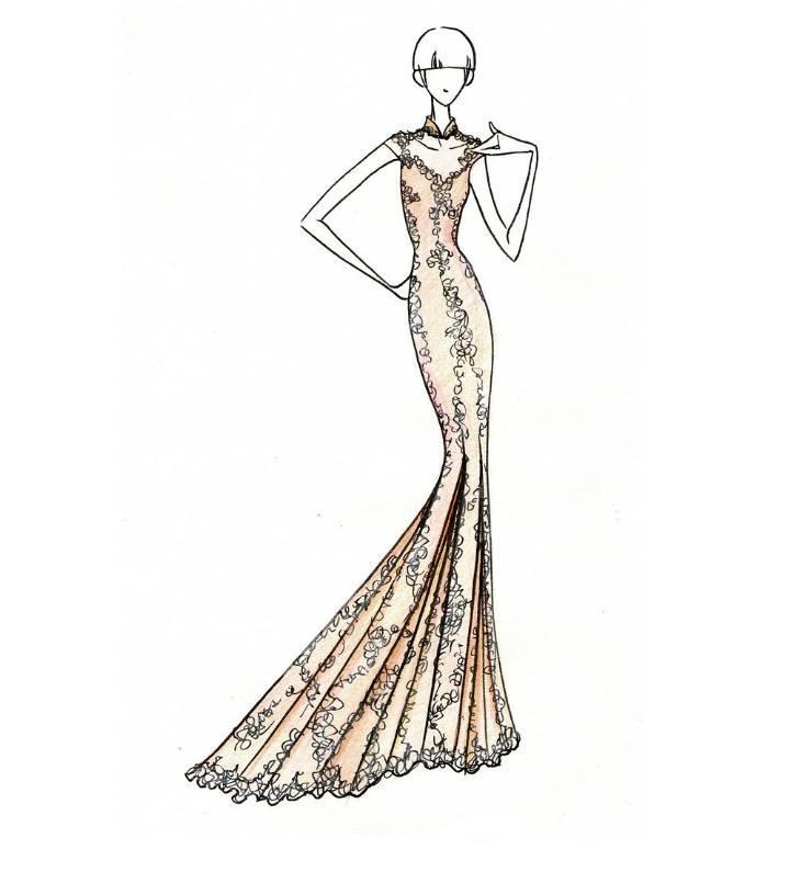 婚纱手稿 从灵感到成衣的设计艺术