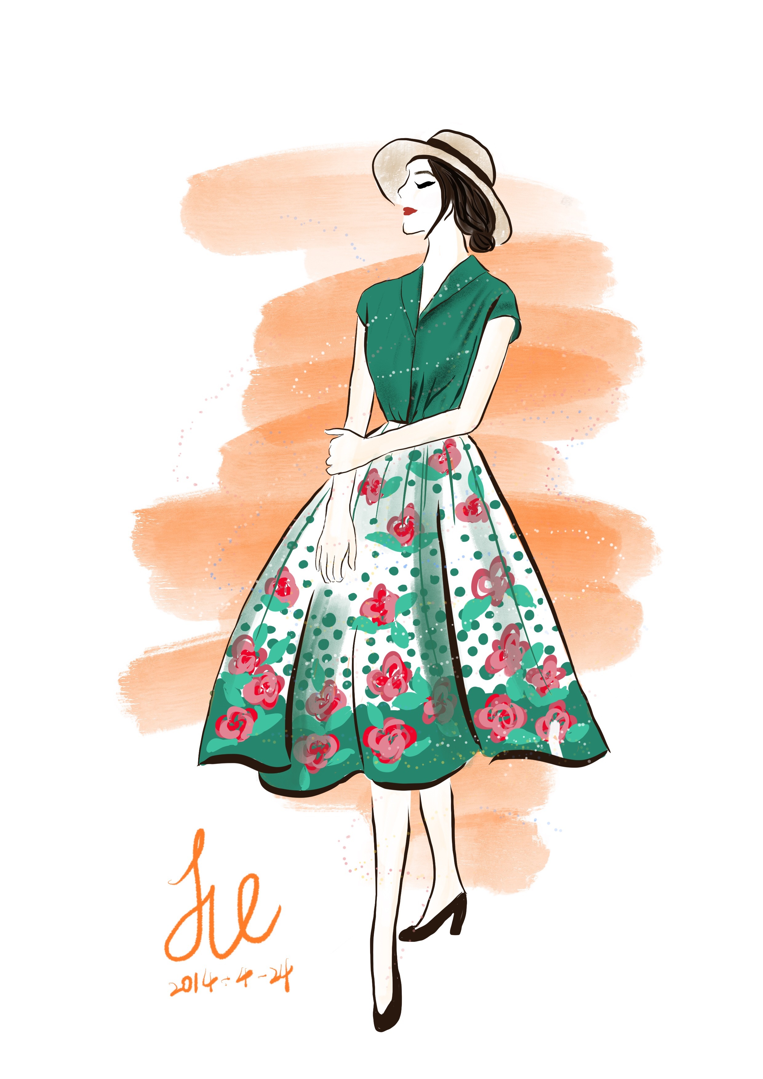 复古时尚的再生 服装设计手稿中的历史与创新